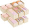 Lifewit 12 er Set Schubladen Organizer, Schrank Kleiderschrank Organizer Wickeltisch Schubladen Ordnungssystem für Garderobe Schlafzimmer für Kleidung, Kinderkleidung, Socken, Unterwäsche, Khaki