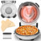 Baker's Friend - Forno per pizza elettrico per interni, macchina da 30,5 cm per casa, cucina e barbecue, forno in ceramica smaltata di alta qualità, bianco crema
