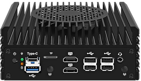 Firewall Mini PC 2x10G SFP+ Ports,Intel Alder Lake i3-N305(8C/8T,up to 3.8GHz) 2X i226-V 2.5GbE Mini Soft Router,SODIMM DDR5+M.2 NVMe SSD/2HDMI/USB2.0/USB3.2Gen1/Type-C Mini Desktop Computer