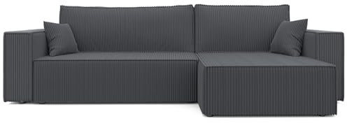 GREKPOL 276x145 Sofa mit Schlaffunktion (232x125) - Sofa 3 Sitzer XL - Ecksofa mit Schlaffunktion und Bettkasten - Schlafsofa mit Bettkasten - Couch
