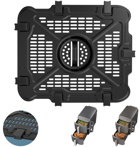 Air Fryer Replacement Tray for Ninja SL401 and SL451, Air Fryer Accessories, Non-Stick Grill Pan for Ninja SL401 and SL451, Dishwasher-Safe Replacement Parts