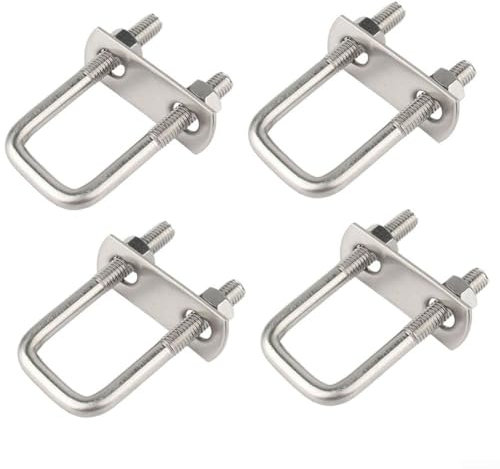 U Bolt Set M6 U Schäkel 50 mm x 80 mm Edelstahl für Abschleppen, Bootsreparatur und industrielle Anwendungen 4 Stück