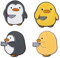4 Stück Abzeichen, Pinguin-Enten-Brosche, Emaille Pin, Abzeichen Zubehör, Kleidung, Tasche, Jacke, Modeschmuck, Metall