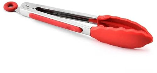 VIER - Pince en silicone (100%) de 23 cm de long, pour servir des pâtes, des salades, des viandes grillées, des fruits ou des légumes. Sans éléments toxiques BPA ou PFOA