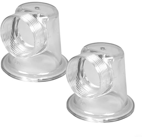 Transparenter Vorfilterdeckel Pumpeneinlage für SPS 50 SPS 75 SPS 100 Poolpumpe Ersatzteil, Kunststoff Transparente Poolfilter Einsatz Wasserzirkulation Zubehör(2 Stück)