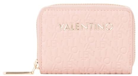 Valentino porta carte di credito Falak Re Zip Around Card Case Cipria rosa