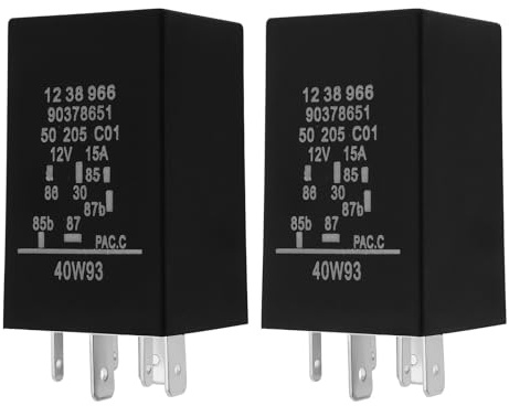 YINETTECH 2Pcs 6Pin Fuel Pump Relay 90378651 1238966 Compatible with Opel Ascona C 1986-1988
