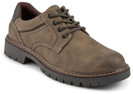 Wide Fit Lace Up Casual Shoes - Khaki Size 12
