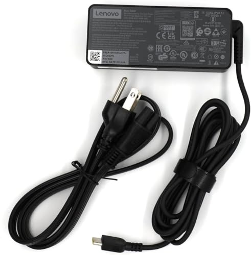 Lenovo 65W USB Type C AC Adapter for ThinkPad X1 Series-X1 Yoga 6th Generation, ThinkPad X13 series-X13 G5, ThinkPad T16 Series-T16 G3, ThinkPad T Series-T590, ThinkPad P Series-P53s, ADLX65YDC3D.