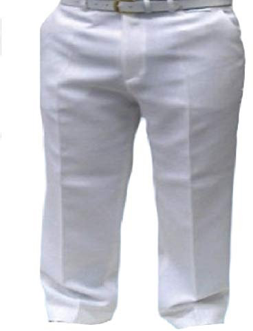 Activewear NewModel Mens Bowling Trouser Elasticated Waist Cricket Golf Trousers (Medium) White