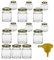 Viva Haushaltswaren Lot de 15 mini pots 50ml pour confiture ou marmelade avec entonnoir jaune 18644