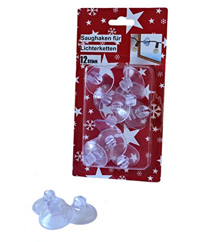 12 Saughaken Saugnäpfe für Lichterketten