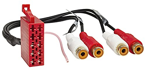 tomzz Audio 7500-009 ISO Stecker Gehäuse LINE-Out 10 pol. Vorverstärker Adapter Cinch 4-Kanal Remote