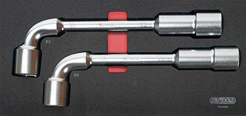 KS Tools 713.2012 - Module de clés à pipe débouchées - 6 pans - Pour servantes et établis - Empreinte des outils découpée au laser - Mousse imputrescible - 2 pièces