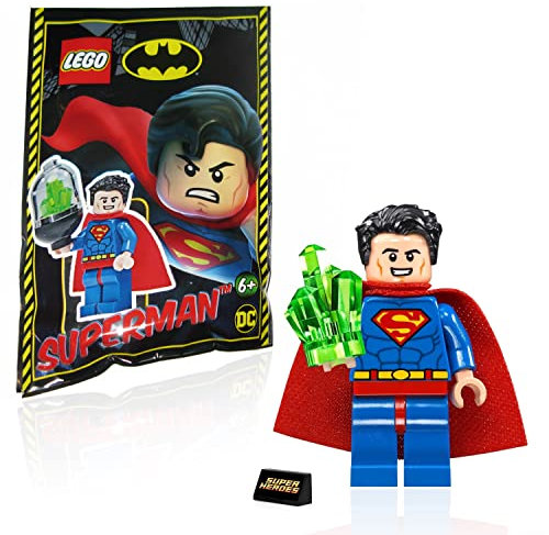 LEGO DC Super Heroes Minifigure - Superman (with Kryptonite and Display Stand) 76096