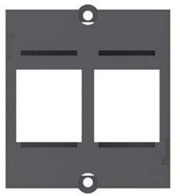 Bachmann Custom Modul Rahmen 2X Keystone, schwarz