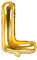 PartyDeco Folienballon Buchstabe L Gold-Geburtstag Hochzeit Jahrestag Folienballon Buchstabe L- Gold Größe ca. 35 cm Geburtstag Hochzeit Verlobung Silvesterparty Folienballon Hel Deko Geburtstag