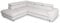 Mivano Ecksofa Chef / L-Sofa mit Schlaffunktion, Bettkasten und verstellbaren Kopfstützen in Lederoptik / 262 x 72 x 206 / Kunstleder Weiß