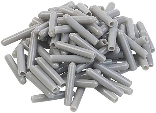 Sichler Haushaltsgeräte Geschirrkorbkappe: 100er-Pack Universal-Schutzkappen für Spülmaschinen-Körbe, grau (Geschirrkorb-Schutzkappen, Geschirrspüler-Schutzzinken, Spülmaschine)