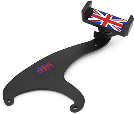 Heinmo - Kit di Supporto per Telefono Cellulare con Bandiera Inglese per Cooper F54 F55 F56 Clubman Hatchback 2014-2020 Grigio Rosso