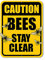 Honey Dew Gifts Schild mit Aufschrift No Trespassing Signs, Caution Bees Stay Clear, 22,9 x 30,5 cm, Metall und Aluminium