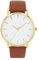 Amor Armbanduhr Unisex Damen Herren Quarzuhr Analog, mit veganem Apfelleder Armband, Schwarz, 3 bar Wasserdicht, Kommt in Uhren Geschenk Box, 2037079