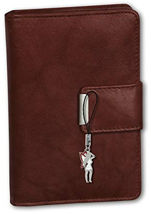 imppac Geldbörse Portemonnaie braun Damen Frauen Leder Money Maker 9x3x13cm D4OPJ701N Portemonnaie