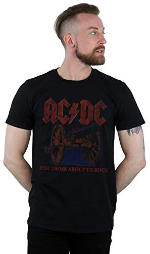 AC/DC Men's for Those About to Rock Canon T-Shirt Black Medium