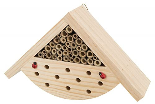TRIXIE Hotel aus Kiefernholz für Wildbiene/Wespen, 25 cm x 15 cm x 6,5 cm, 1 Stück