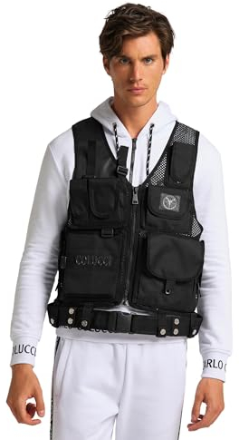 Carlo Colucci Weste im Militärlook Schwarz M