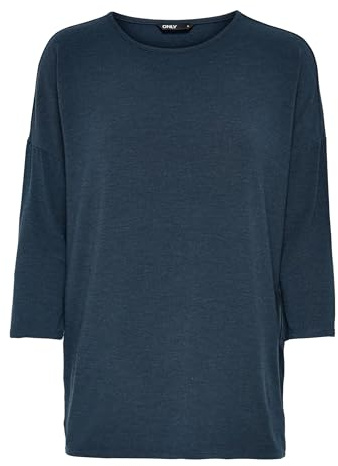 ONLY Womens Onlglamour 3/4 JRS Noos Top, India Ink, S UK