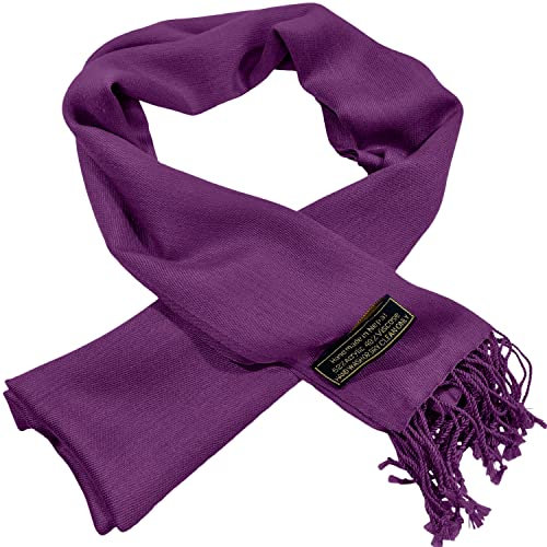 CJ Apparel Sciarpa da uomo, tinta unita, alla moda, per viso e collo, Viola, taglia unica