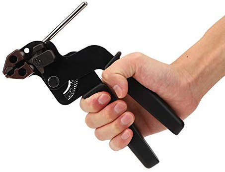 lyrlody Cable Tie Gun,Stainless Steel Cable Tie Tool Cutter Tool for Tension and Cutting Stainless Steel Cable Ties Black,8.27 x 3.54 x 0.79inch
