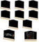 10 Stk Mini Tafeln, Kleine Kreidetafel mit Ständer, Löschbar Memotafel Tischschilder mit Holz Sockel, Tischkreidetafel Karten für Buffet, Hochzeit, Party, Preisschilder, 7,6x10cm
