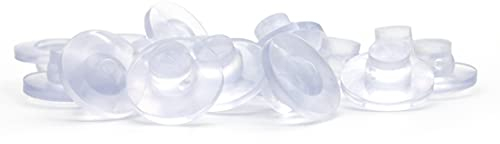 Enkotrade 50 Stück Glasauflagen für Bohrung 7-8mm | Schutzpuffer Glasgleiter Anschlagpuffer Gumminoppen Glasplattenträger PVC Gummipuffer für Glasplatten