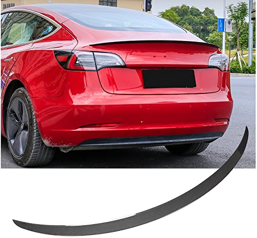 TGFOF Passend für Tesla Model 3 Spoiler, Flügel, Sportwagen, Heckspoiler, ABS-Auto-Styling-Kits für Tesla Model 3 Zubehör (Kohlefaser-Muster)