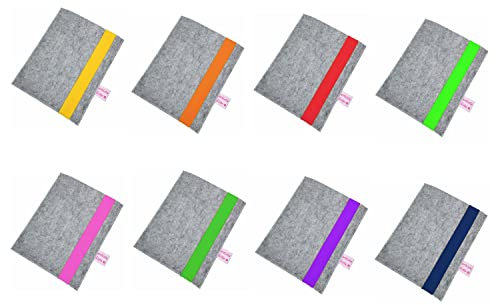 eReader Hülle Filz | Maßanfertigung bis 8,0, z.B. für Tolino Vision 6, Kindle Paperwhite 2024, Kindle 2024, Kindle Colorsoft 2024 | Handmade in Germany