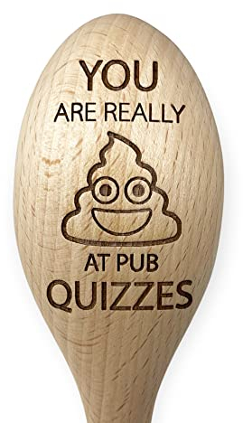 Novità Pub Quiz Cucchiaio in legno Trofeo Regalo Perdente Booby Prize