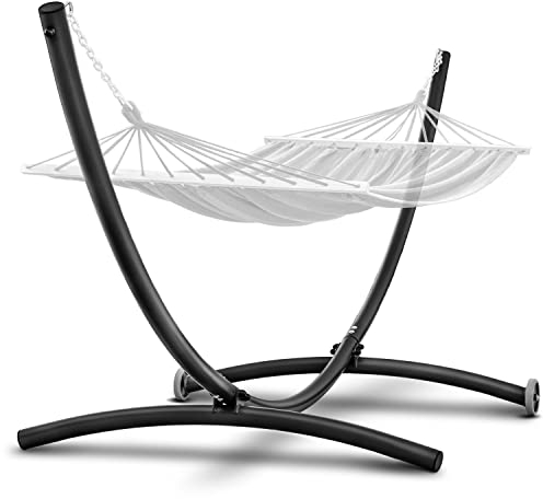 Zolta Hängemattengestell Mobil - Hängematte Outdoor Gestell - Gestell für hängematte 2 Personen - Stahl - Schwarz