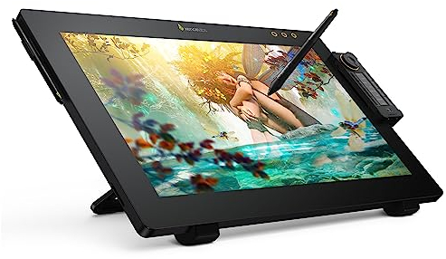 Xencelabs Pen Display 24 Grafiktablett 4K Professionelle 99% Adobe RGB Zeichenmonitor Zeichentablett mit 2 Batterielosen Stiften 8192 und Quick Keys Kompatibel für Windows-ARM/Windows/Mac/Linux