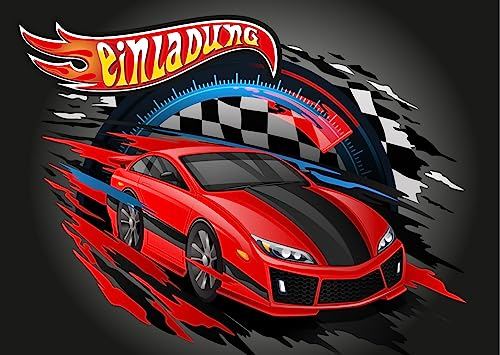 Edition Colibri 10 Rennwagen-Einladungen: Partyeinladung für den Kindergeburtstag, Rennwagen, schnelles Auto, Formel 1, Set für Geburtstag von Jungen und Mädchen (11142DE)