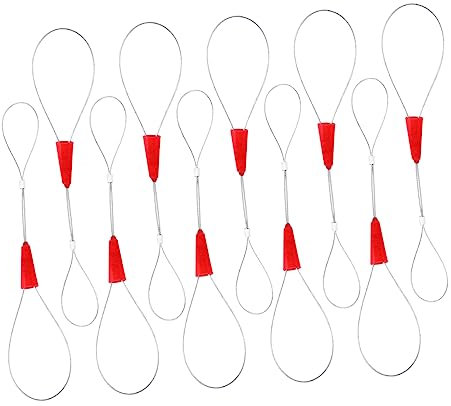 DOITOOL 10pcs Needle Threader Cable Wire Threading Tool Electrical Fish Tape Wire Puller for Electricians Fish Tape Fastener Tools for Cable Running Puller