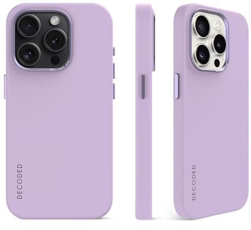 Decoded Silikon Hülle - Schutzhülle iPhone 15 Pro Max - Kompatibel mit MagSafe - Lavendel