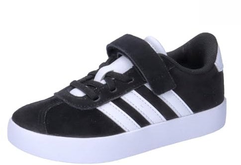 adidas VL Court 3.0 Hook And Loop Shoes Kids, Sneaker Unisex - Bambini e Ragazzi, Core Black Cloud White Core Black 148, 34 EU