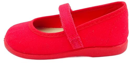 PULIDINES - Mercedita Clasica de niña Velcro Bebé niña Talla: 20 Color: Rojo