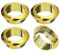 sourcing map 4Pcs Cable Hole Cover, 1 inch(25mm) ABS Office Desk Cable Wire Cord Grommet Cable Cord Organizer for Office Desktop Wire, Gold