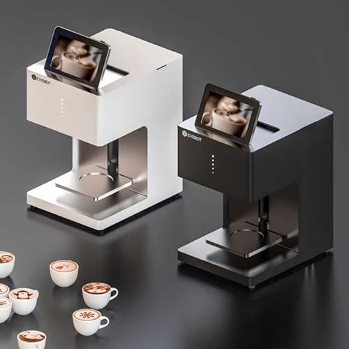 EVEBOT 3D Latte Art Kaffee Drucker Maschine Automatischer Getränke F-ood Selfie mit WIFI Verbindung Druck F-ood Sicherheitsgrad Tintenpatronen (FT4-W-2Braune Tinte)