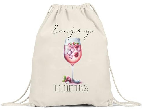 Hey!Print Enjoy the Lillet Things Glas Lillet Turnbeutel - Lustiges Getränkegeschenk
