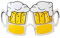 Gelbe Bierbrille Lustige Brille Party Sonnenbrille Oktoberfest Zubehör Bier Blaubrille (Light Yellow, One Size)