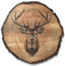 DARO Design - Wandbild Hirsch Größe 45cm - Kunstdruck aufhängefertig - Wanddekoration Thema Jagd, Natur, Tiere